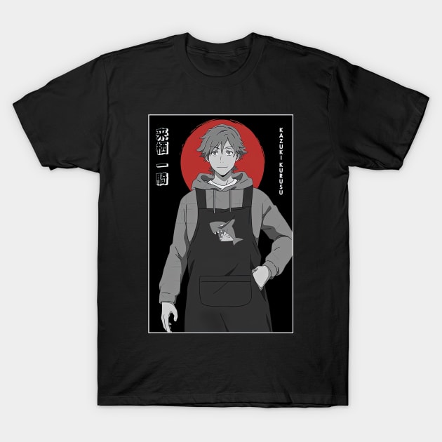 Kazuki Kurusu Simple Black Red And White T-Shirt by TaivalkonAriel